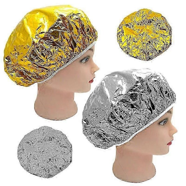 Brusehætte Varmeisolering Aluminiumfolie Hat Elastisk Badehat til Kvinder Frisørsalon Badeværelse -