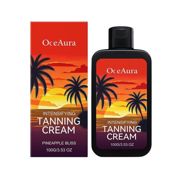 Intensiverende Bruncreme Ananas Bliss Duft, Solarium Bruningsaccelerator med 2pc