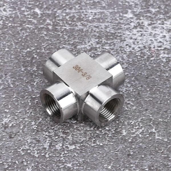 304 rustfrit stål T-stykke 4-vejs G3/8 hungevind rørfitting stikadapter 4-vejs G3/8