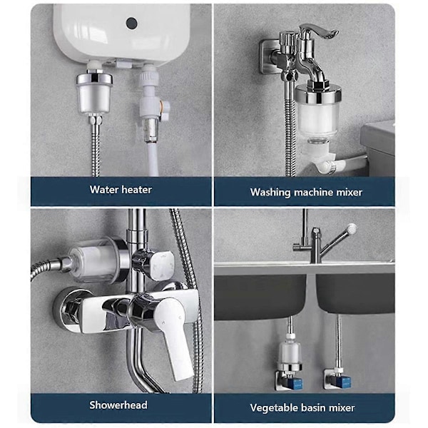 Vattenutloppsrenare Kit Universal Kranfilter Kök Badrum Dusch Hushållsfilter PP Cott