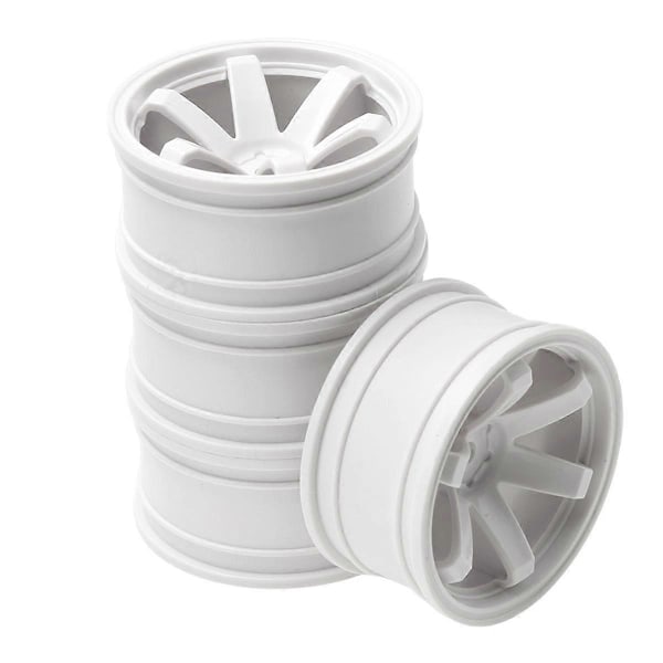 4kpl 1/10 On-Road Drift -auton 52x26MM pyörän napa 1,9 tuuman kiipeilyauton pyörän vanne TT02:lle, valkoinen
