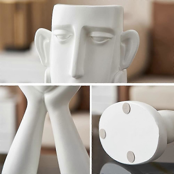 2023 - Skulptur Heminredning Modern Gåva, Suckulent Växtkruka, Resinbassäng För Inredning, Resin (ShiKai)