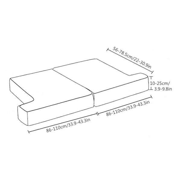 Sofa Sofatrekk Seteputetrekk Elastisk Møbelbeskyttelse,