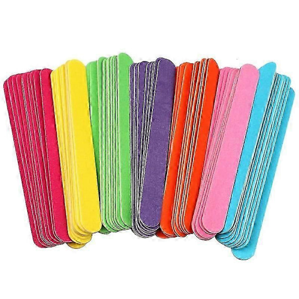 20 st/Lot Trä Nagel Fil 180/240 Färgglad Sandpapper Buffer Block Pedikyr Manikyr Poleringsverktyg Professionella Nagelfilar