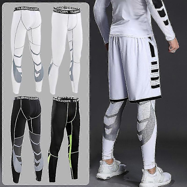 Guoguo Herre Lycra Kompressionsbukser Cykling Løb Basketball Elasticitet Sweatpants Fitness Tights Leggings Bukser Rash Guard