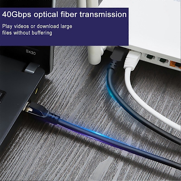 Cat8 Ethernet Splitter 40Gbps Høj Hastighed 2000Mhz RJ45 1 Han til 3 Hun LAN Adapter Kabel til Cat5 Cat5e Cat6 Cat7