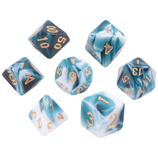 7 osainen noppasarja Polyhedral noppasarja roolipelinoppasarja DND-roolipeleihin