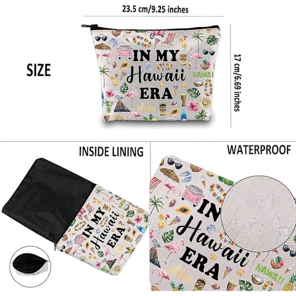 Hawaii Elsker Gave I Min Hawaii Æra Makeup Taske Hawaii Rejse Kosmetiktaske Hawaii Ferie Gave (I Min Hawaii Æra)