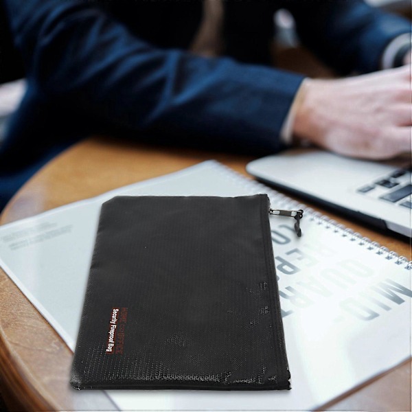 Tulenkestävät asiakirjakassit, vedenpitävä ja tulenkestävä kassi tulenkestävällä vetoketjulla iPadille, rahalle, koruille