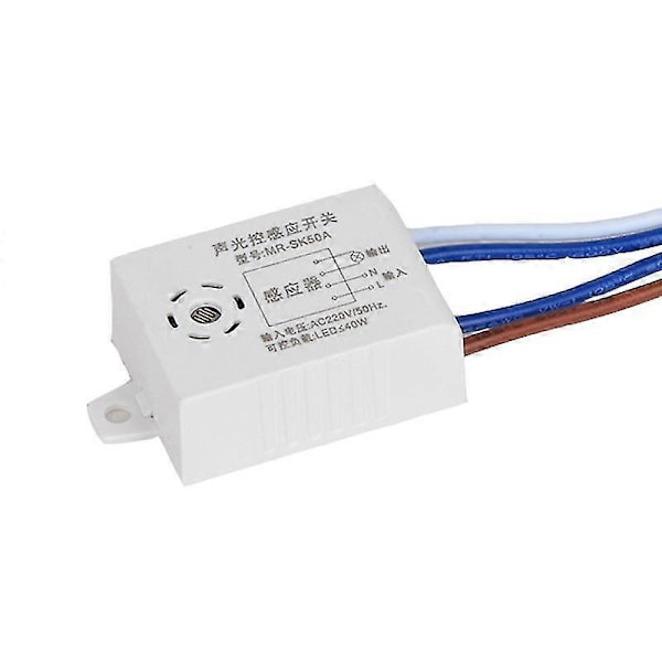 220V Rörelsedetektor Automatisk Växel Intelligent Ljud Röst Sensor Ljusströmbrytare Smart