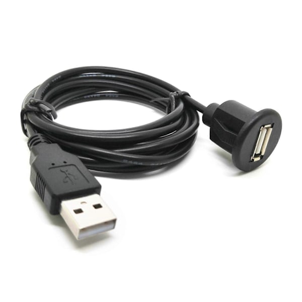 USB Forlengelseskabel Bil Motorsykkel Dashbord Innfelt Monteringspanel Audio Linje
