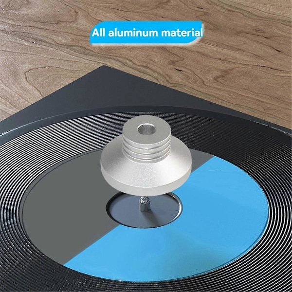 Plateloddsklemme Audio LP Vinyl Platespillere Disk Stabilisator LP Disk Stabilisator Platespiller Klemme HiF