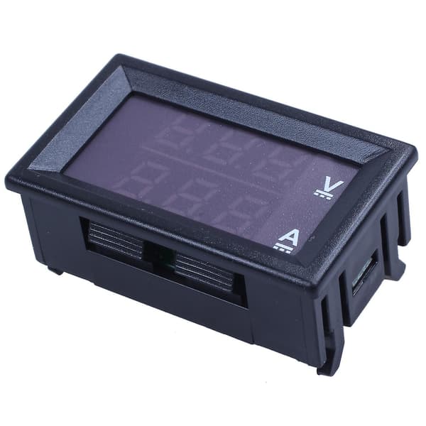 Dc0-100v 10a Led Dc Dobbelt Display Digital Spenningsstrømmålerhode Med Finjustering