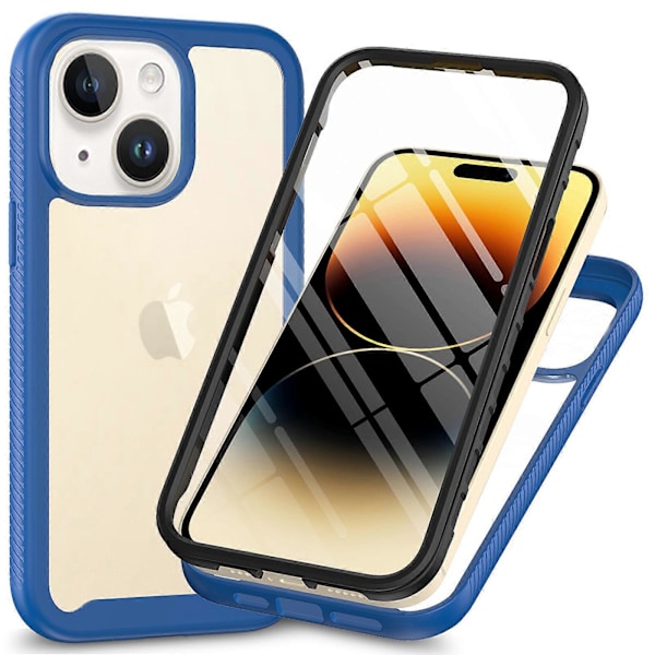 Fullständigt skyddsfodral för iPhone 15 Pro Max med skärmskydd, militärklassat fallskydd, kraftigt hybrid 3-i-1 robust stötsäkert