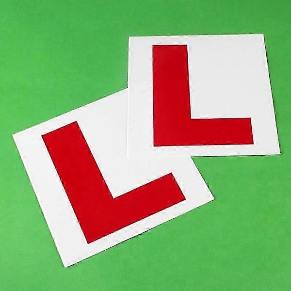 Kestävä itseliimautuva autotarra oppilaalle/uudelle kuljettajalle, vedenpitävä L-kirjaimen muotoinen merkki, suojaa auton maalia