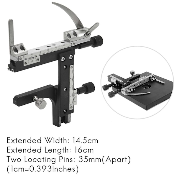 Mikroskop Mekanisk Bord X-Y Flyttbar Kaliper Vernier Med Skala
