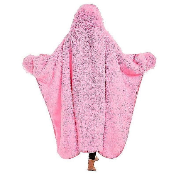 Oversized Hoodie Tæppe til Kvinder, Dejligt Pink Flamingo Tæppe