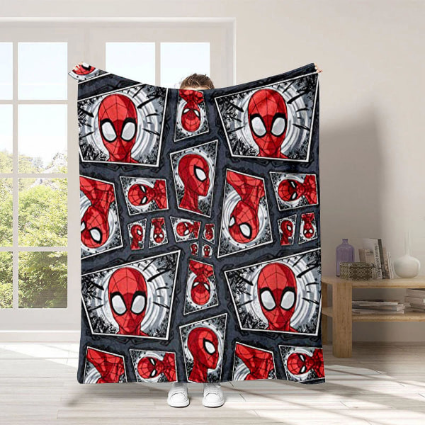 Spiderman-tæppe Superblødt, varmt flanneltæppe Sovesofa Bil Børn Drenge Gaver style 7 150*200cm