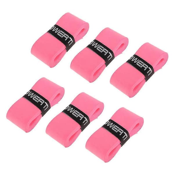 6 Stycken Tennis Badminton Squash Racket Grepp Overgrip Tejp Rosa