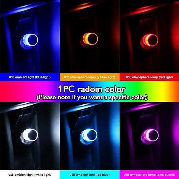 Mini USB LED Ambient Lys Dekorativ Atmosfære Lamper Til Interiør Miljø Auto PC Computer Bærbart Lys Plug Play