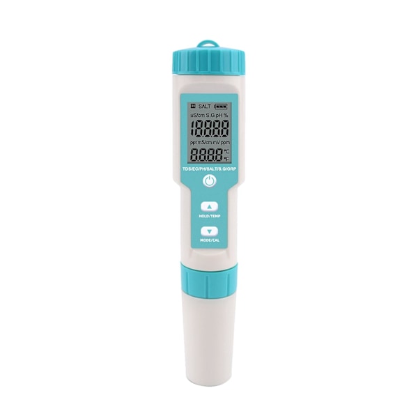 7 i 1 PH/TDS/EC/ORP/S.G/Salinitet/Temperatur Multi-Parameter Lomme Vandkvalitetstester med Elektrode
