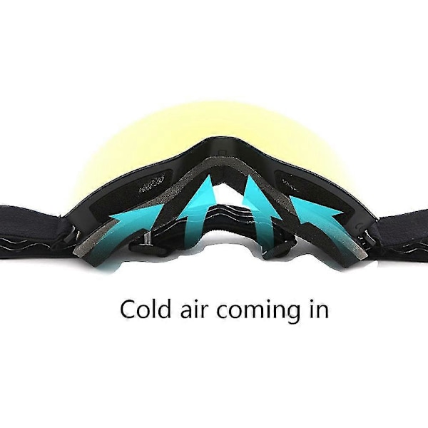 Skibriller, Cylindriske Anti-dug Snebriller, UV-beskyttende Skibriller Til Mænd Og Kvinder