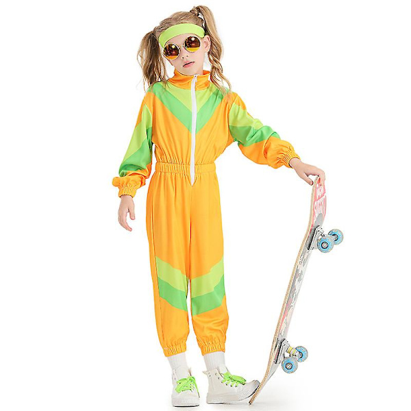 2023 New Arrival Pige Shell Suit Party Træningsdragt Halloween Cosplay Til Børn 80'er Skidragt Kostume 10-12 Years Old