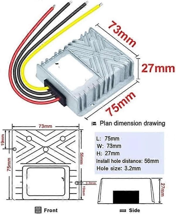 DC til DC Buck Converter 12V 24V til 3.7V 30A Step Down Spændingsregulator til Batteriopladning