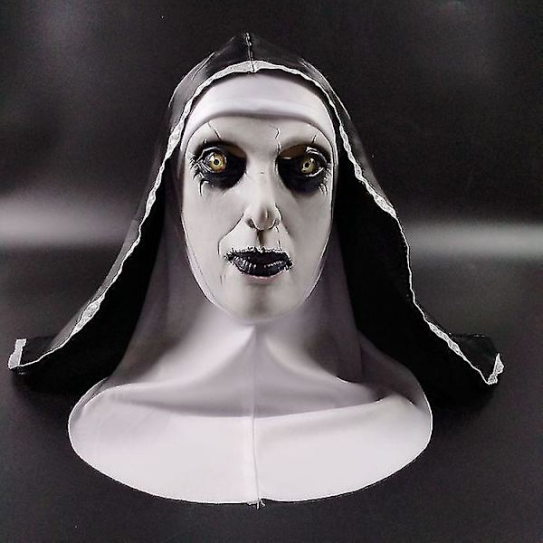 Scary Nun Mask Horror Props Halloween-asukoristeet