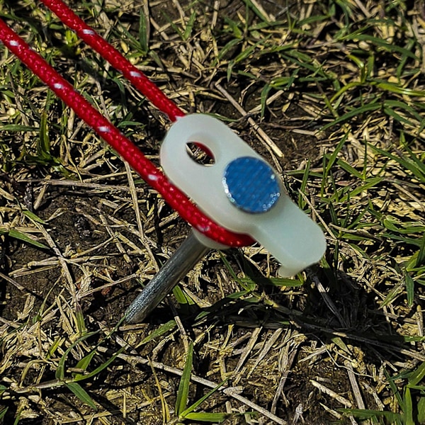 8-pack 20cm Tältpinnar Tältspikar Tältrep Fasta Stålnaglar Utomhus Camping Marknaglar Självlysande