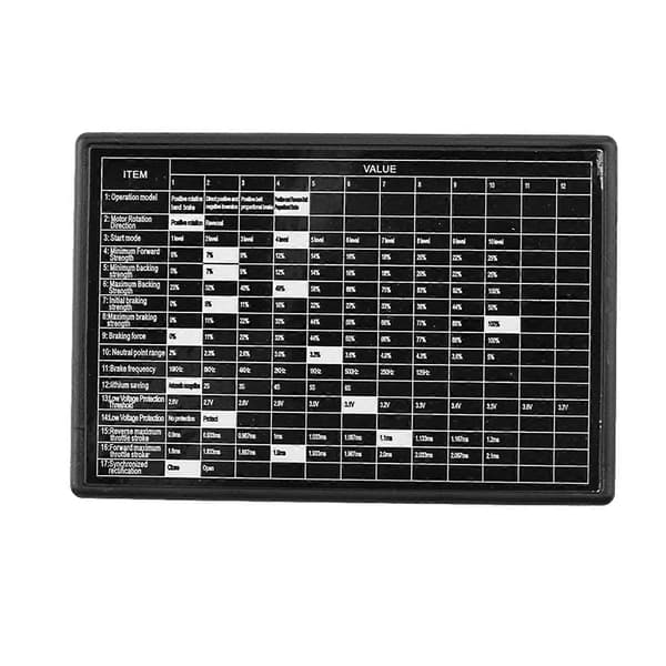 RC Bil Programkort Elektronisk Hastighetskontroller Programmerer for RC Bil 25A-120A Børsteløs ESC