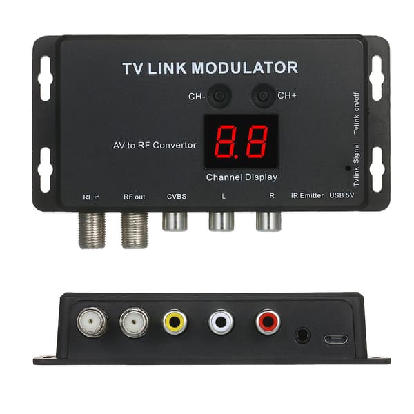 TVLINK Modulator AV til RF Konverter & IR Extender RF Modulator