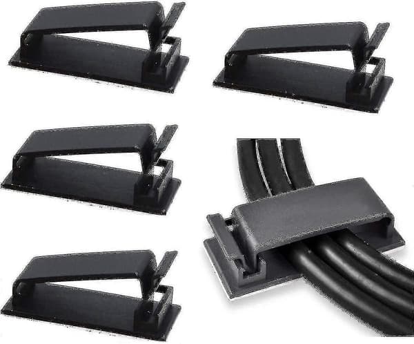 50 stk. ledningsorganisator, styring af USB-kabel, strømkabelclips, sort