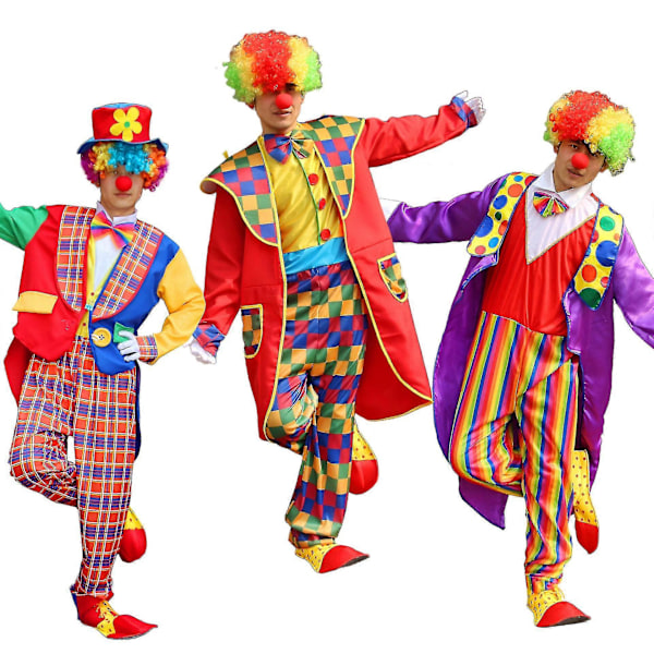 Halloween Clown Kostym För Vuxna, Clown Outfit För Män Och Kvinnor TAO