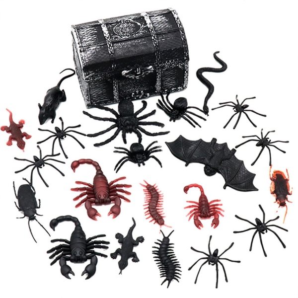 Spider Prank Toy Skremme Box Skattekiste Joke Toys Halloween style 1