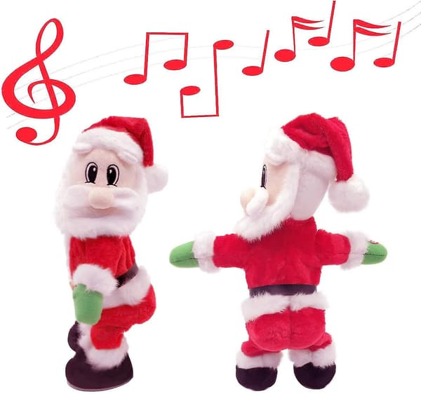 Twerking Tomte Jultomte Elektrisk Dansande Plyschdocka Sjunger Engelska