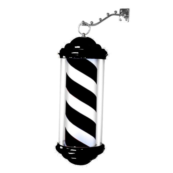 Frisörstolpe Lampa Frisör Roterande LED Skylt Barberarsalong Ljusarmatur Hårsalong Öppen Skylt Klassisk för Salong Frisör