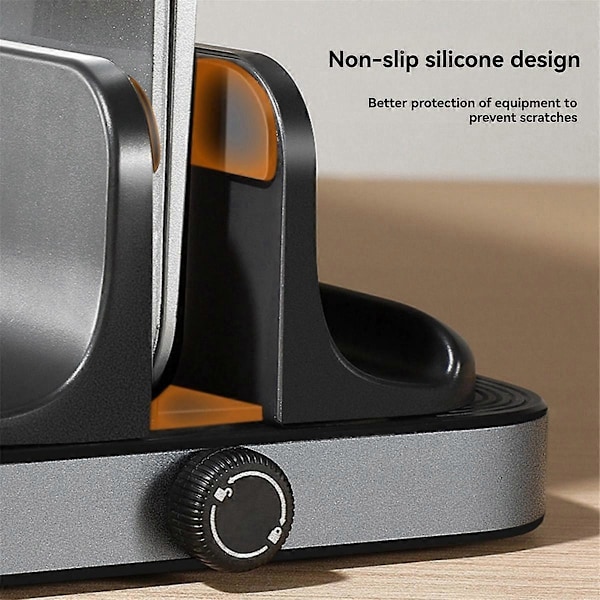 Vertikal Laptop Stand Justerbar Telefon & Tablet Holder til , , - JR-ZS374 Sort