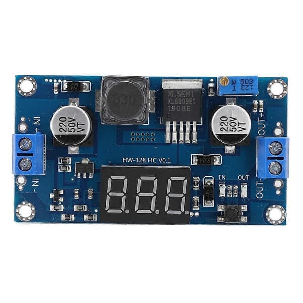 DC DC 4.5V 32V til 5-55V Justerbar Boost Converter Modul Med Voltmeter Display