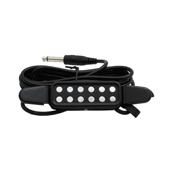 P-102 12-Hulls Akustisk Gitar Lydhull Pickup Magnetisk Transduser Gitardeler og Tilbehør Svart