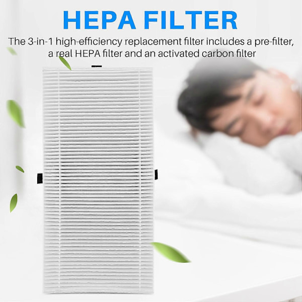 2-pak luftrenserfilter til HRF201B, erstatnings U HEPA-filter til FRF102B & Filter U, HRF201B, HHT290, Et
