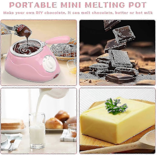 Smelte Fondue Sæt, mini Elektrisk Chokolade Smeltegryde, Chokolade Fontæne, Varmer Maskine Til Mælkechokolade, Ost, Smør, Slik_L28