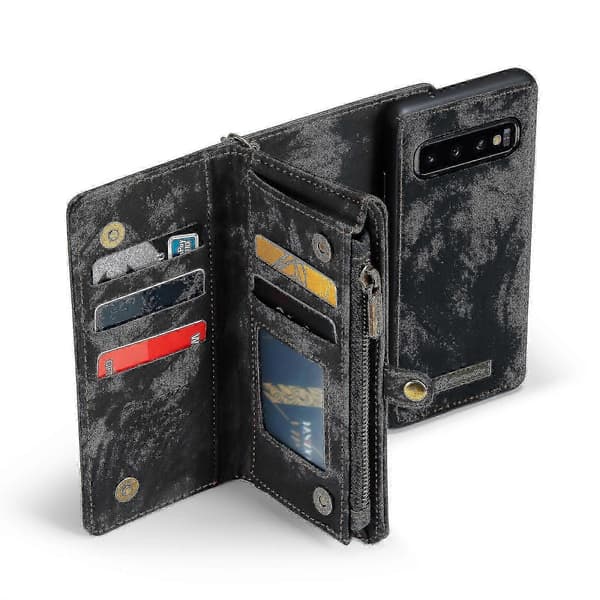 Avtakbart læretui for Caseme-008 Galaxy S10 5G Black