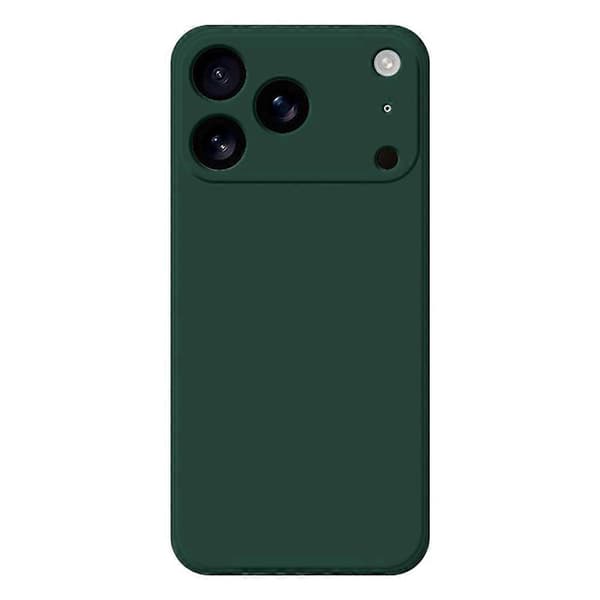 För iPhone 17 Pro Max TPU Skal Raka Kanter Skydd Mobilskal Midnattsgrön