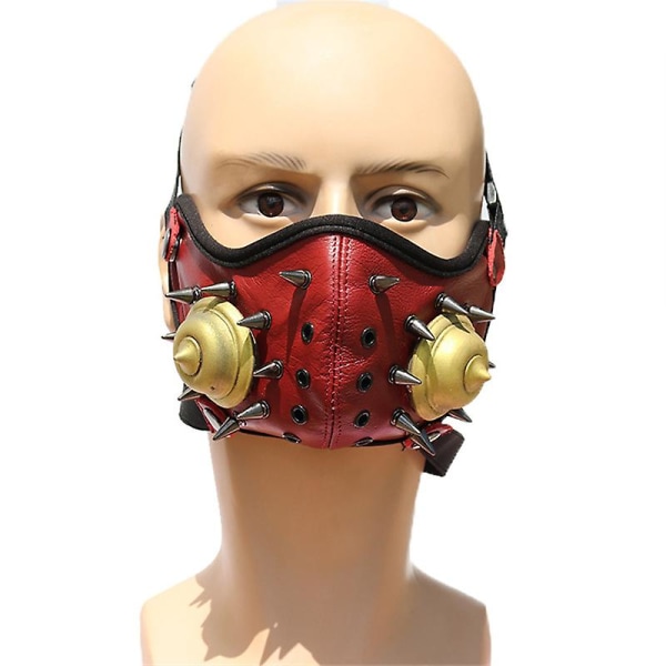 Ny kreativ maske Halloween halvansigt nittet maske Cos sjove festkostumer rekvisitter K2
