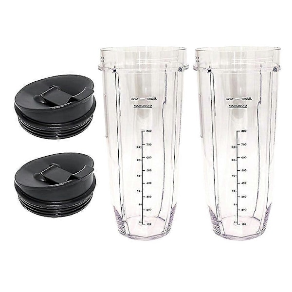 32-ounce kop med forseglet låg til Nutri Ninja 1000w & Dual Blender