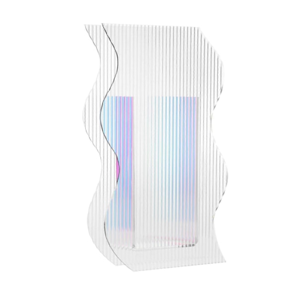 Akryylinen kukka-maljakko, pohjoismainen pöytämalli, geometrinen sisustus, aamunkoiton kukkien pidike, studio-minimalismi, hääkeskustakoristeet