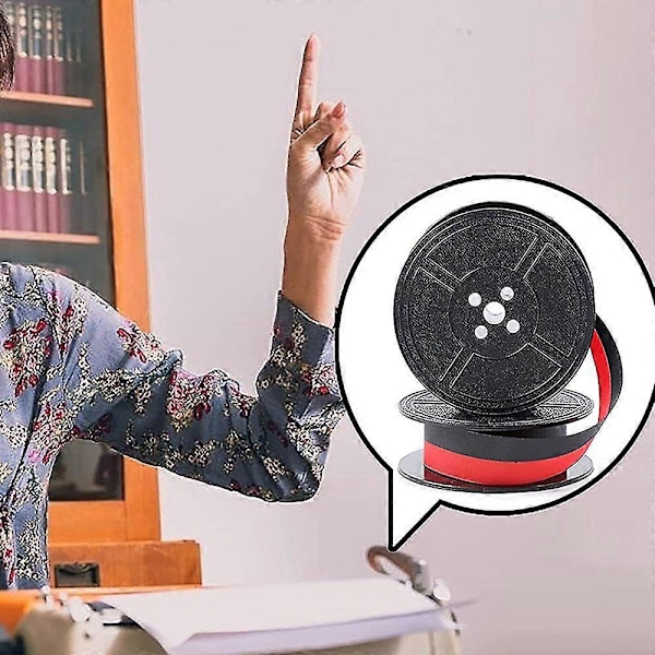 6 kpl Kirjoituskoneen nauhakelan nauhaa, punainen ja musta kela, korvaava paketti kirjoituskoneelle
