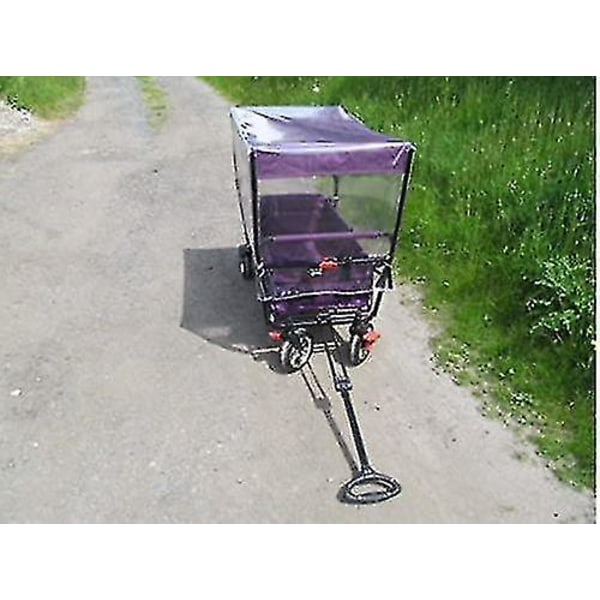Sammenleggbar bærbar handlevogn for barn, egnet for å trekke vogn, sammenleggbar bobilcamping, strand, hage, 1 stk - transparent