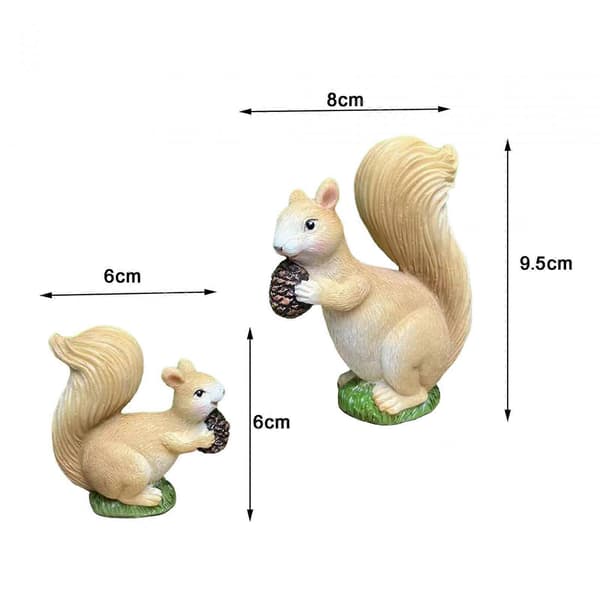 2 Stykker Udendørs Statuer Fe Have Skulptur til Baghave Fe Have